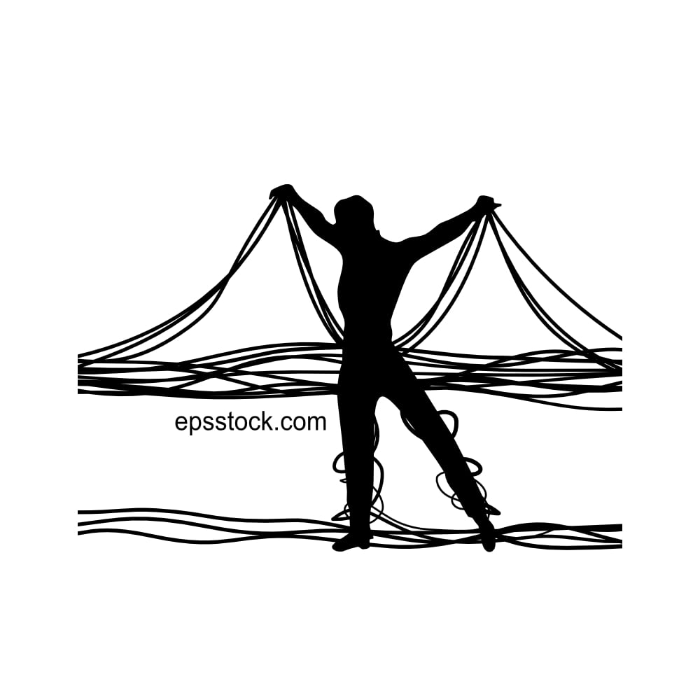 a man got entangled in wires