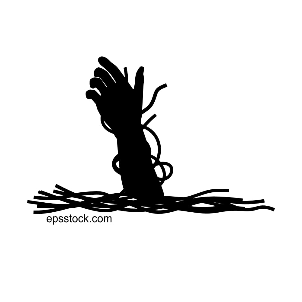 a helping hand extended from the wires