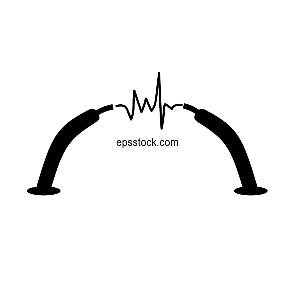 electric spark between two cables