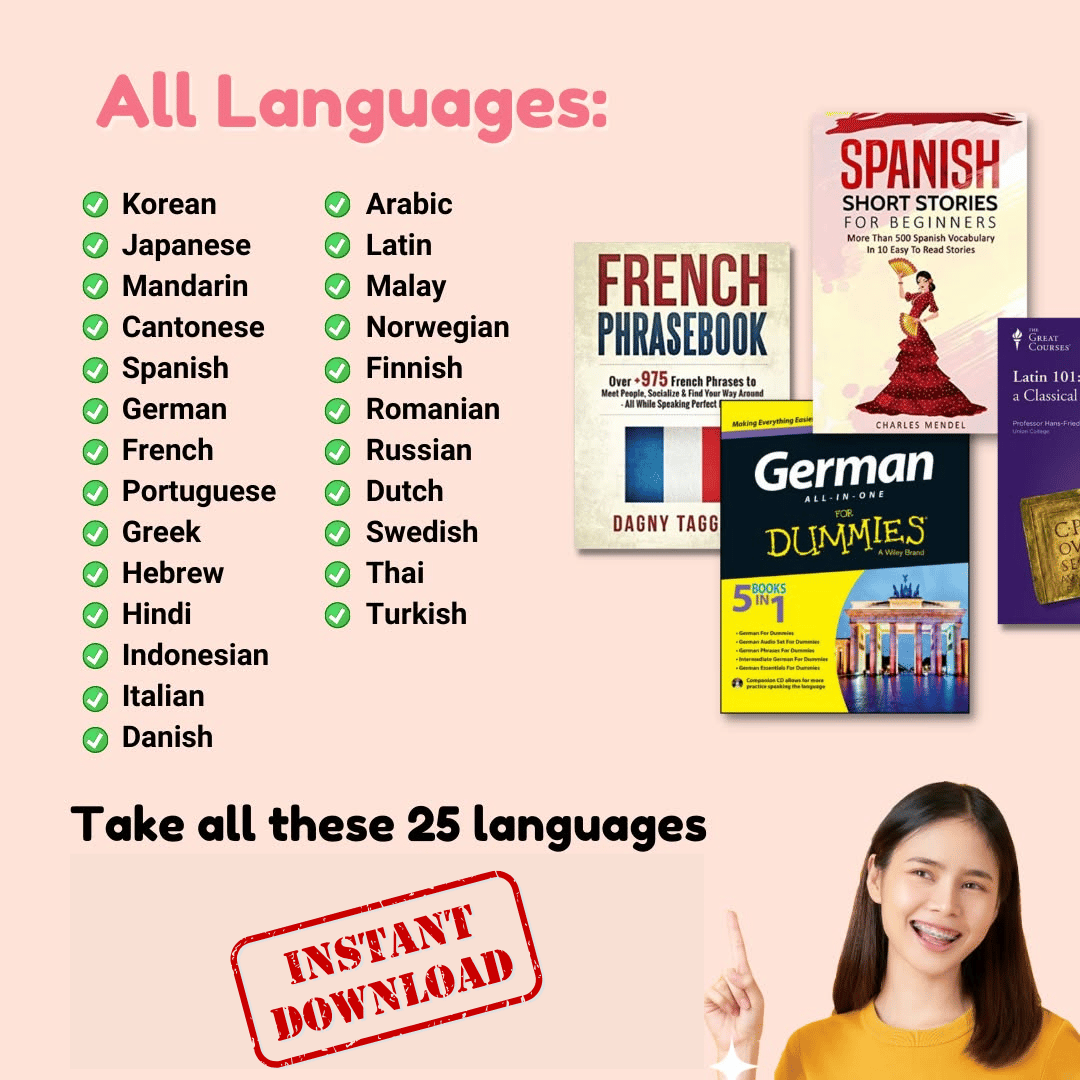 All in One Language Learning Bundle | 10000 Audio Lessons and 500 ...