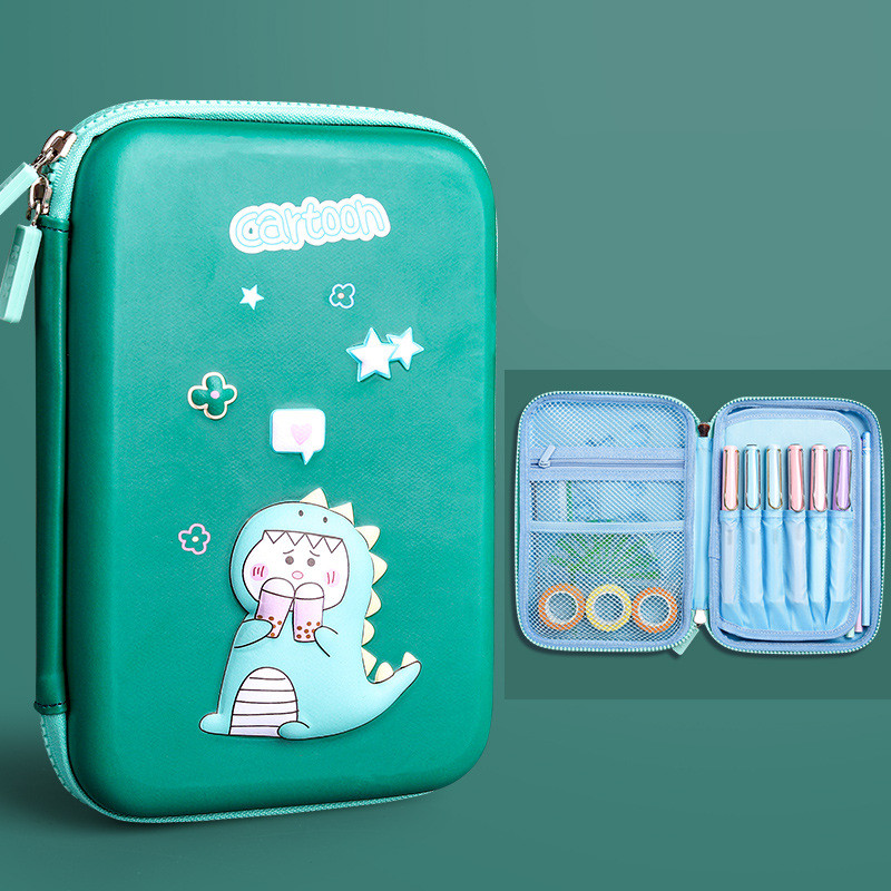 Large capacity cartoon stationery box for girls