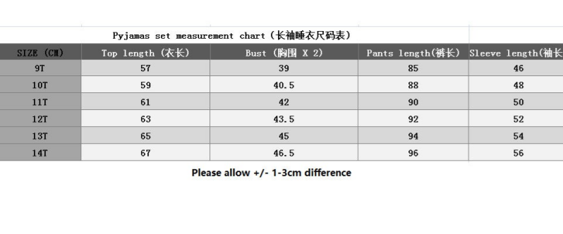 Comfortable character style pajamas for older kids