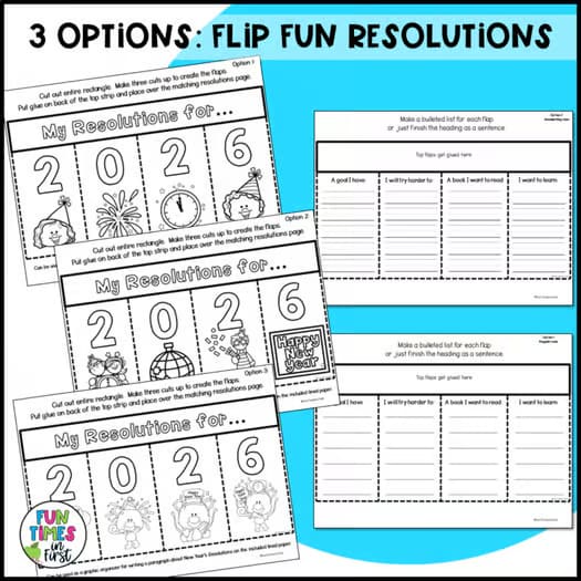 New Years 2026 Resolution Activities - Writing Bulletin Board Display Crown