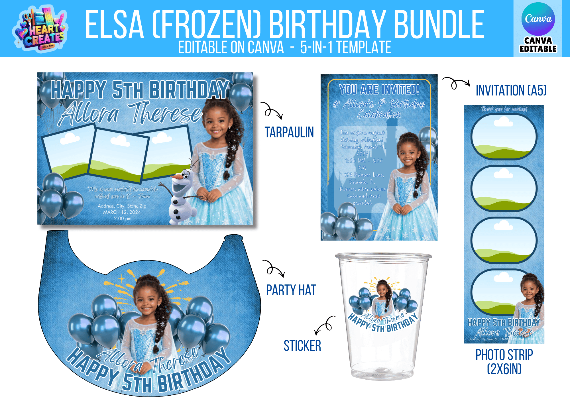 ELSA (FROZEN) BIRTHDAY BUNDLE - Payhip