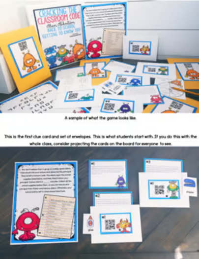 Back to School Activities Escape Room Getting to Know You First Day