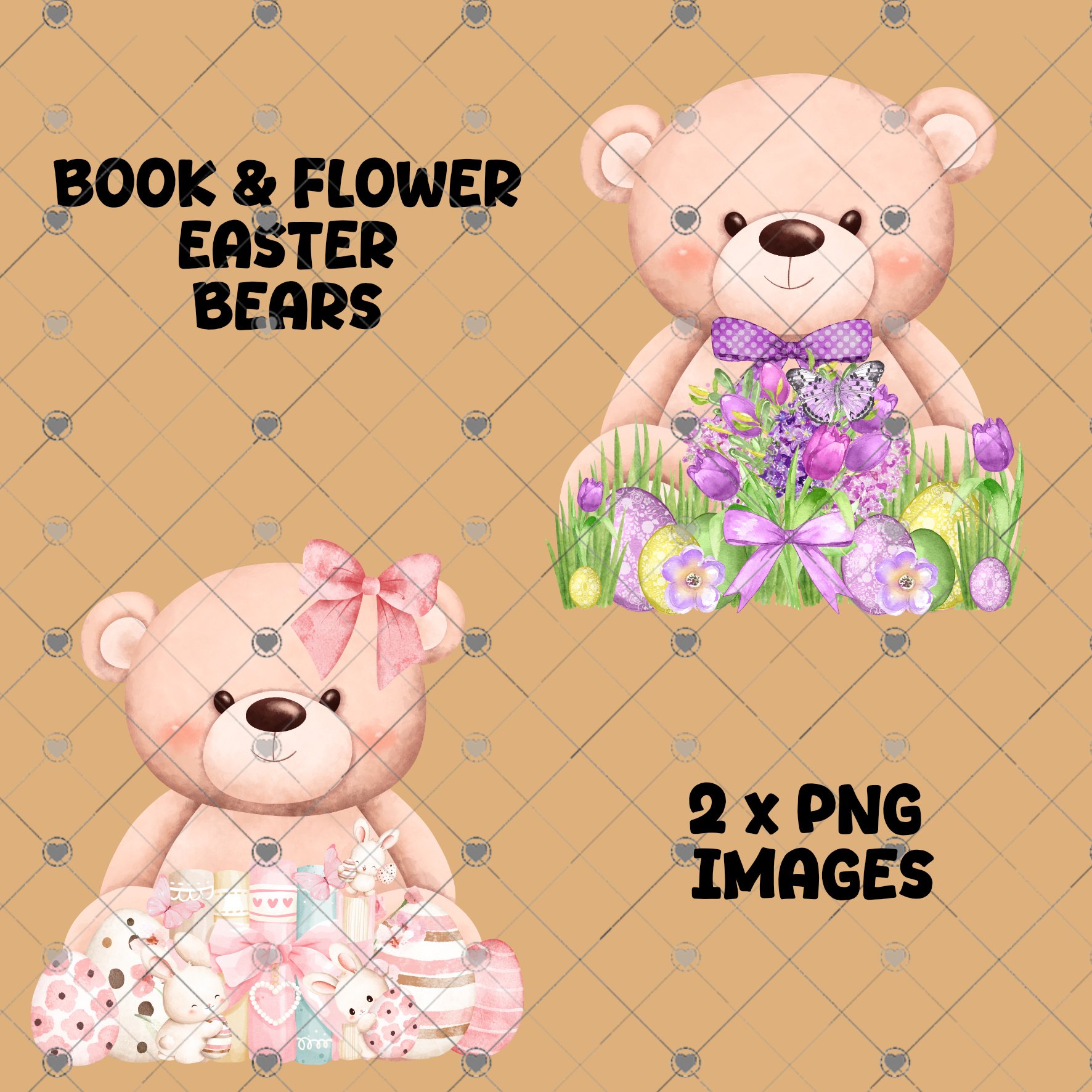 Book & Flower Easter Bears - Payhip