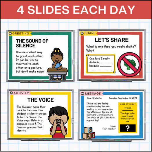 Morning Meeting Slides Daily Greetings Questions Activities Kindergarten 1st 2nd