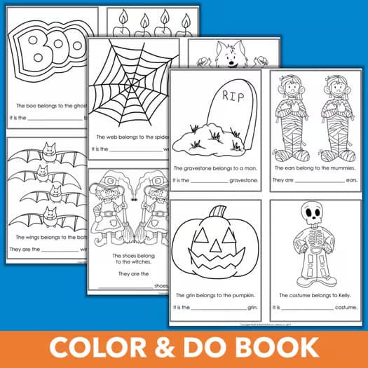 Halloween Language Arts Activities - Possessive Nouns 3rd, 4th, 5th Grade Fun