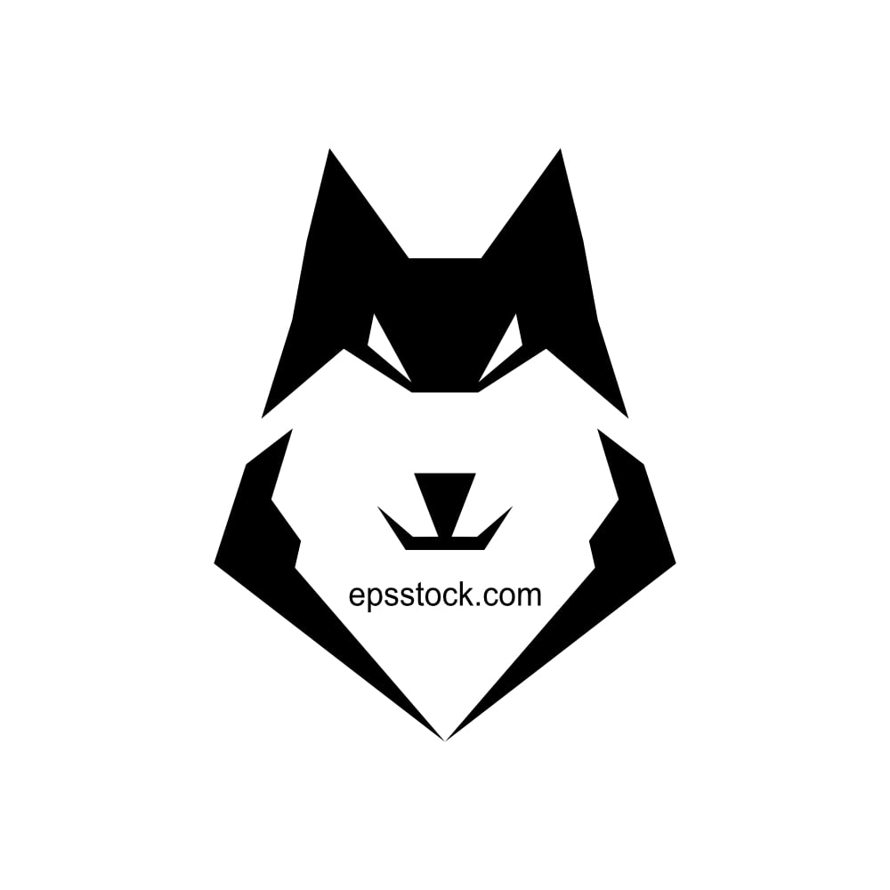 Geometric Wolf face