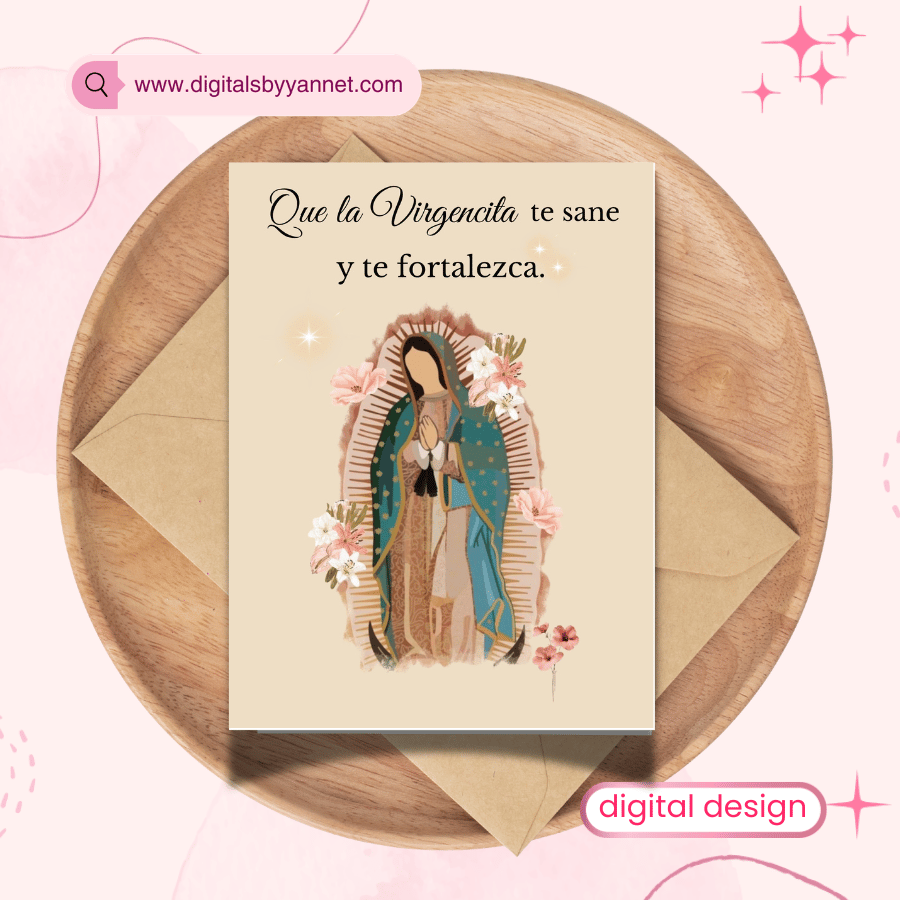 Pronta Recuperación – Tarjeta de La Virgencita para Imprimir