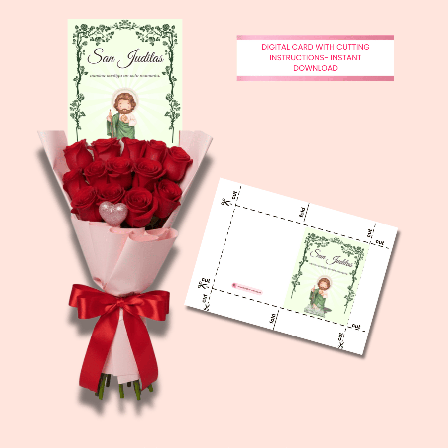 Tarjeta Católica San Juditas Imprimible – Mensaje de Fe