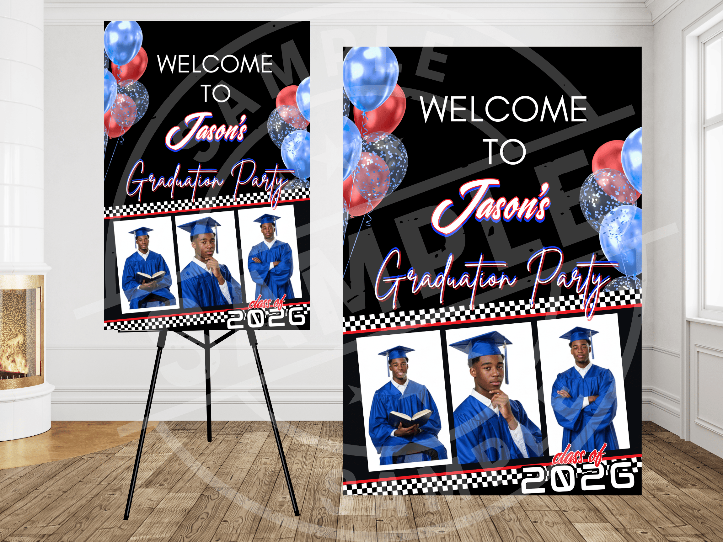 Last Lap Graduation Welcome Sign - Photo Board Design - Payhip