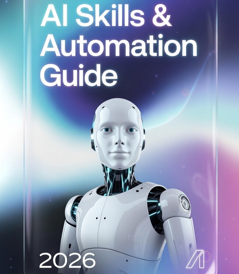 Tired of wasting hours on repetitive tasks? Unlock the power of AI in 2026 with my new eBook: '2026 AI Skills & Automation Guide: Master Tools to Save 10+ Hours a Week'!