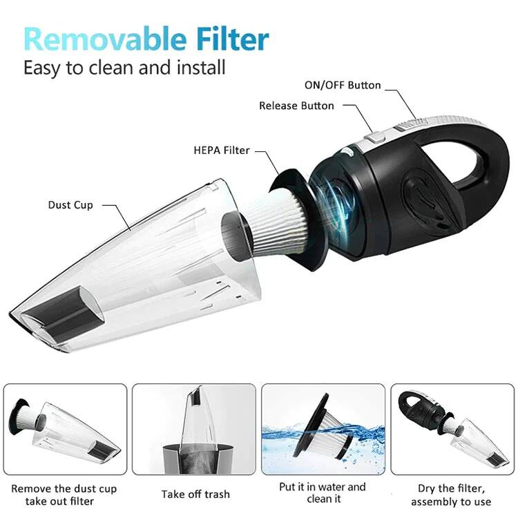 Cordless mini vacuum for desk room and vehicle
