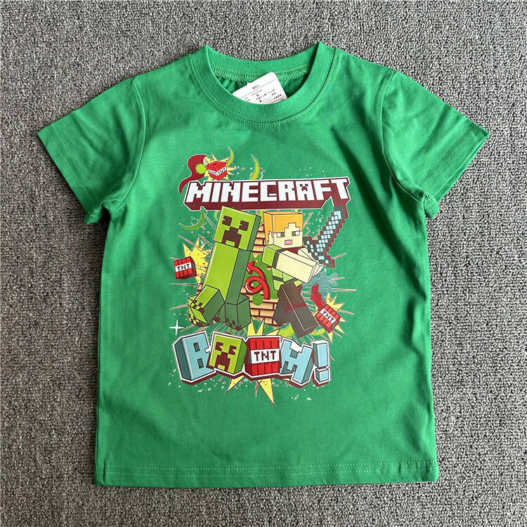 100 percent cotton kids graphic tee with pixel dragon print