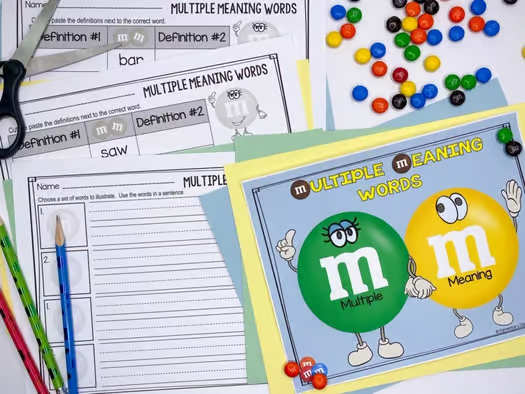 Multiple Meaning Words worksheets, activities & task cards | Homonyms activities