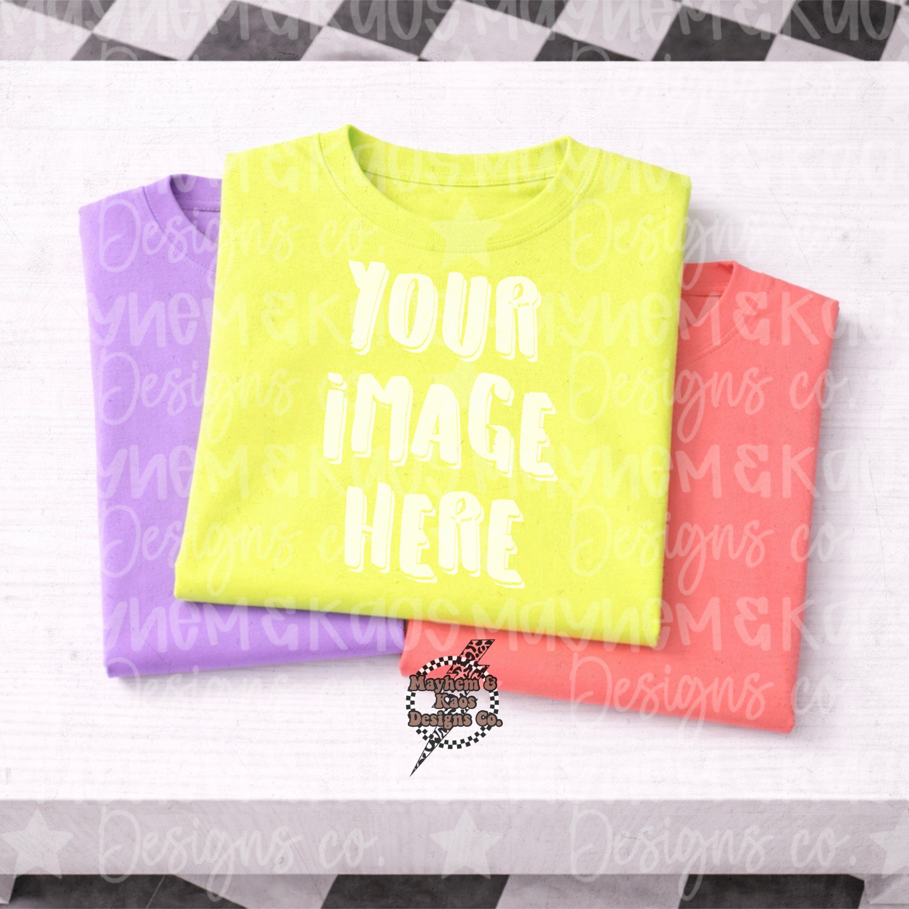 Neon cc flat lays mock bundle - Payhip