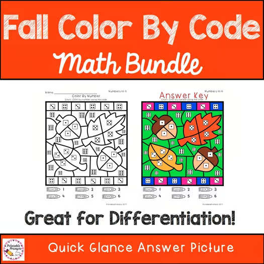 Fall Color By Code Math Bundle