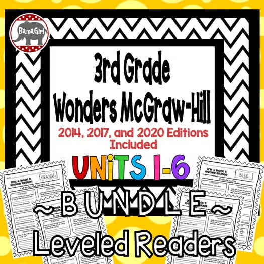 Wonders McGraw Hill 3rd Grade Leveled Readers Thinkmark - Units 1-6 *Bundle*