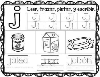 Spanish Alphabet Practice Worksheets