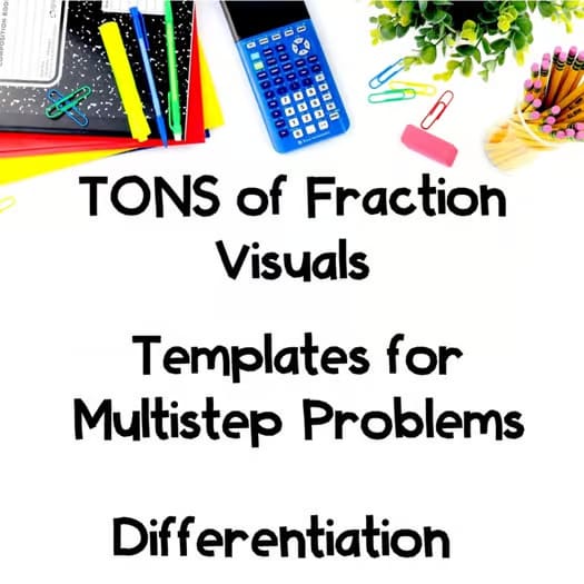 5th Grade Fractions Bundle w/ Improper Mixed Number LCD & Multiplying Fractions