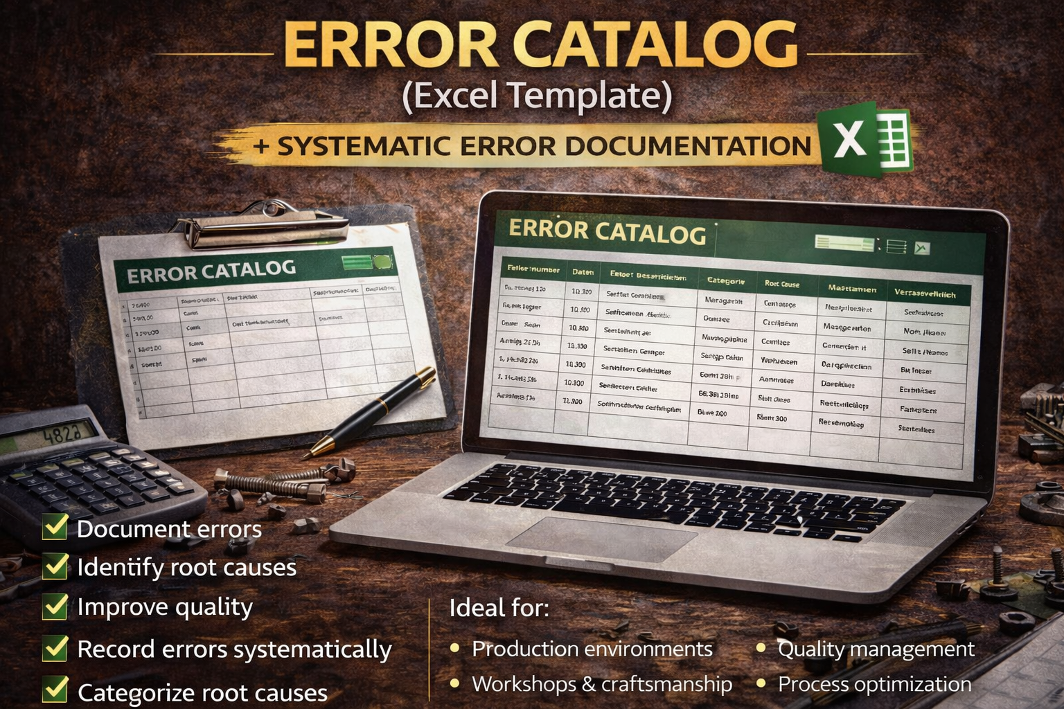 Document errors. Identify causes. Improve quality. - Payhip