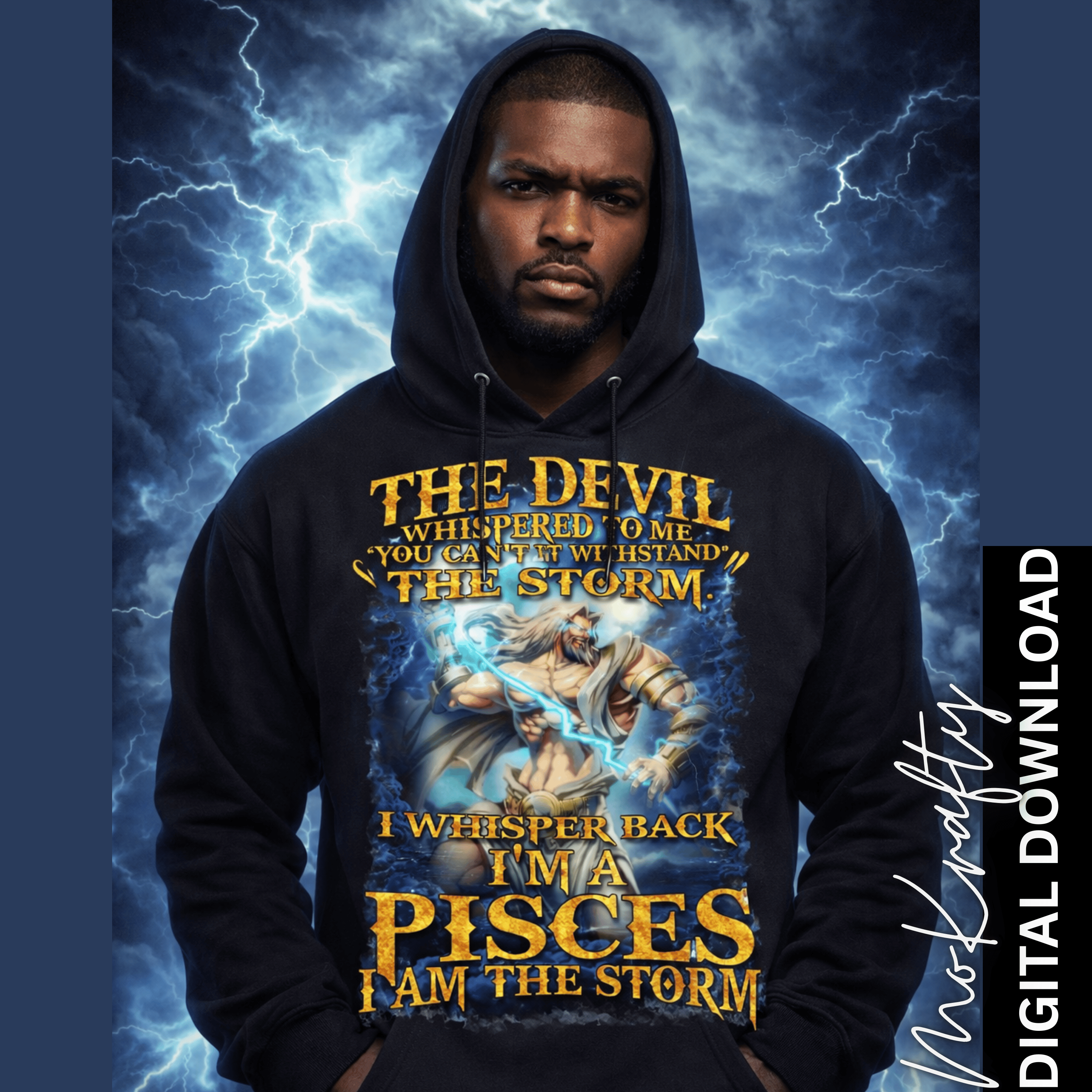 Pisces Storm PNG – Powerful Zodiac Quote Design - Payhip