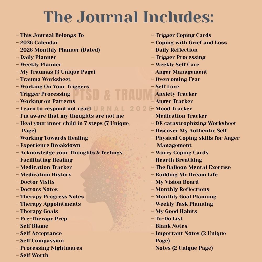 Guided healing workbook for PTSD recovery with 5 cover options