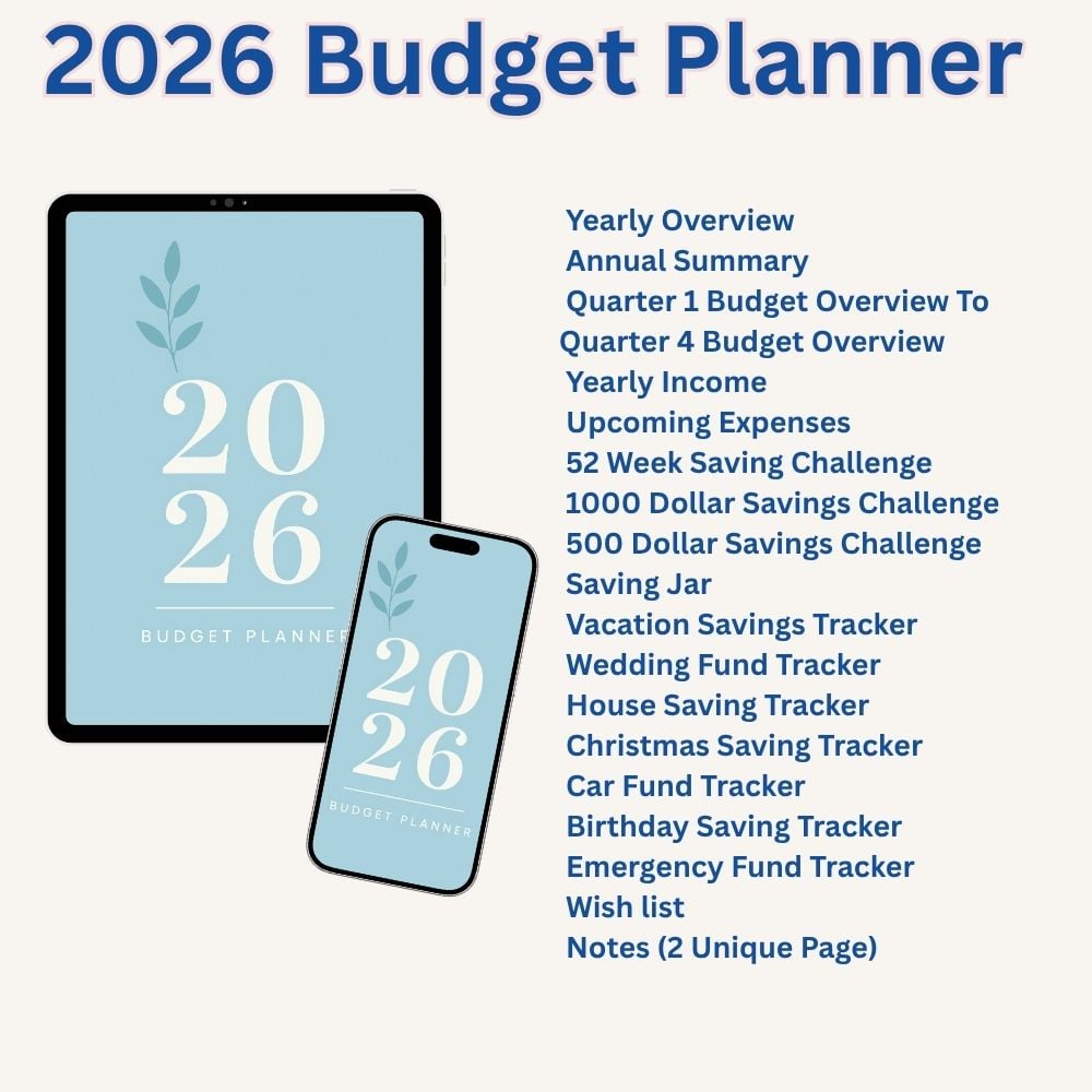 Personal finance planner 2026 PDF high resolution files
