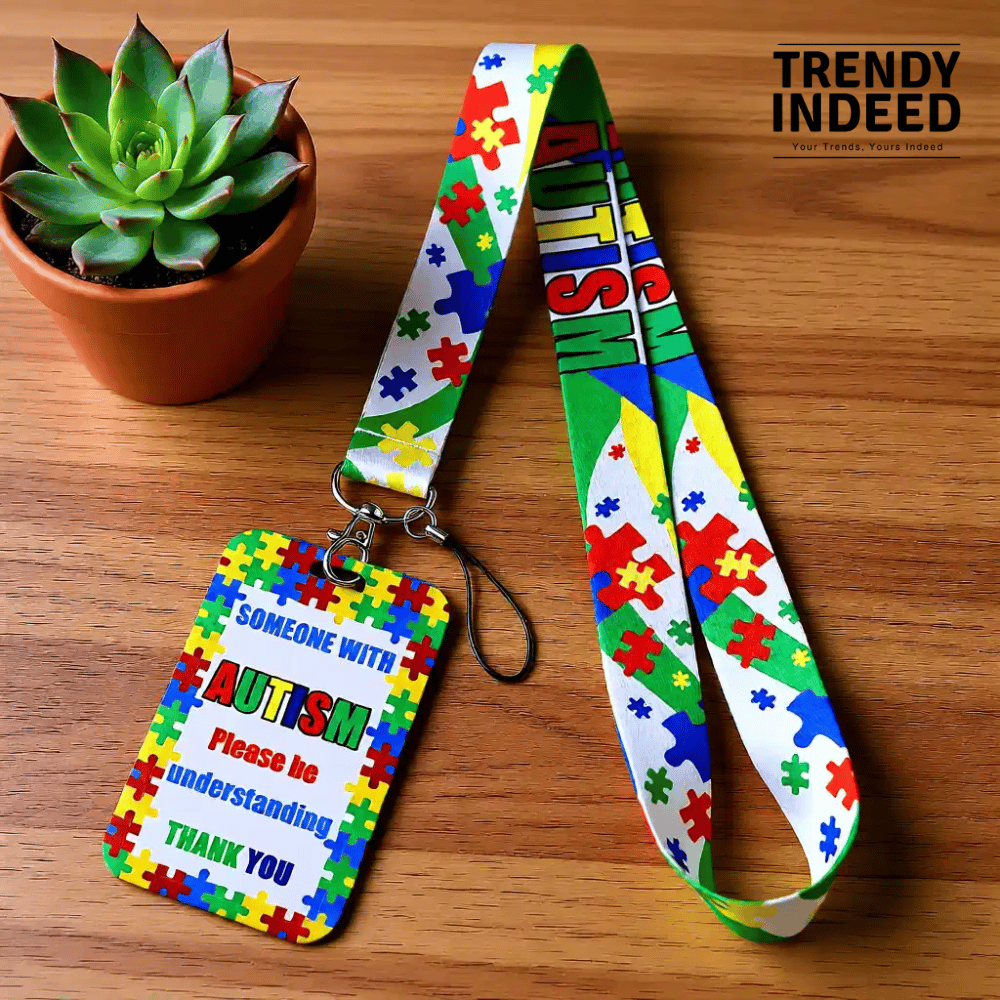 Student ID lanyard with awareness design and phone strap