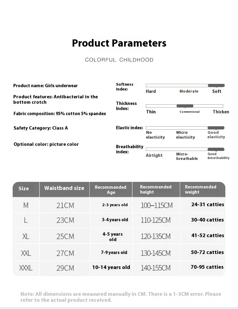 Cute printed cotton underwear shorts for toddlers