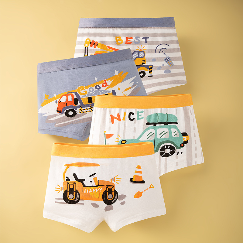 Pure cotton boys boxer shorts for daily comfort