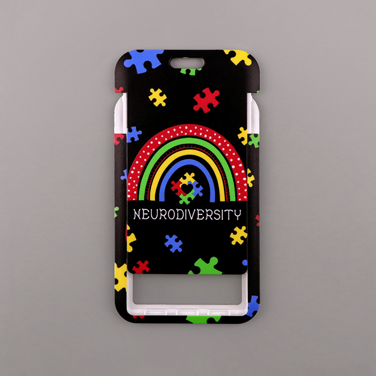 Autism awareness neck strap with detachable buckle