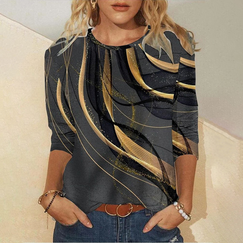 Loose fit long sleeve top for women casual fashion