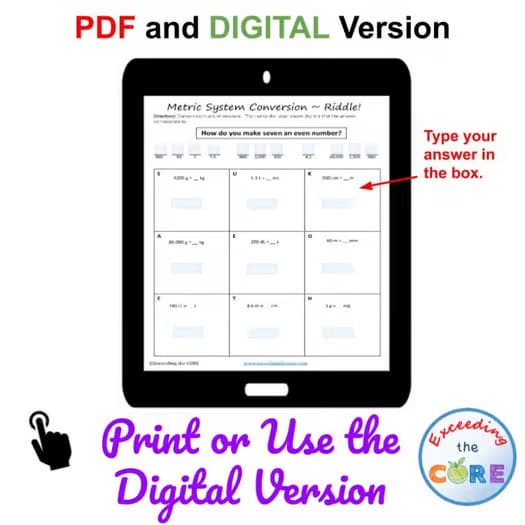 CONVERT METRIC UNITS OF MEASURE Maze, Riddle & Color by Number |Print or Digital