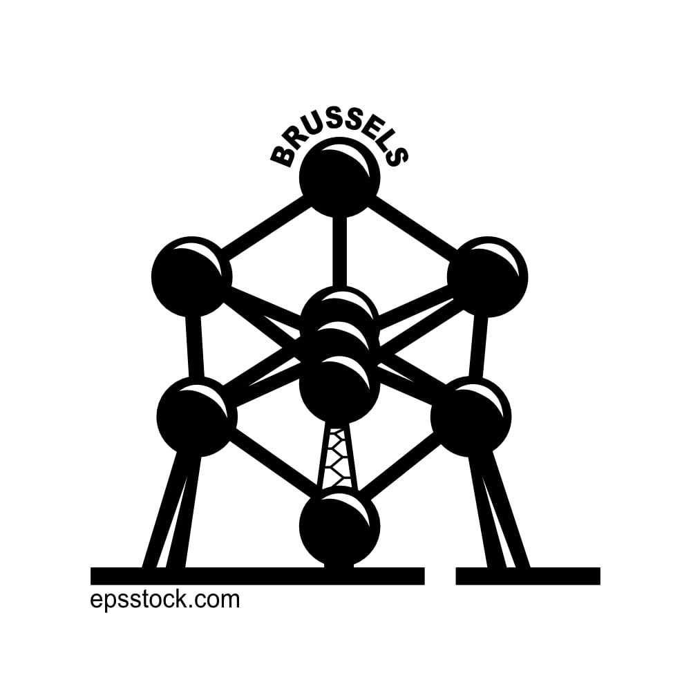 The Atomium, the symbol of Brussels
