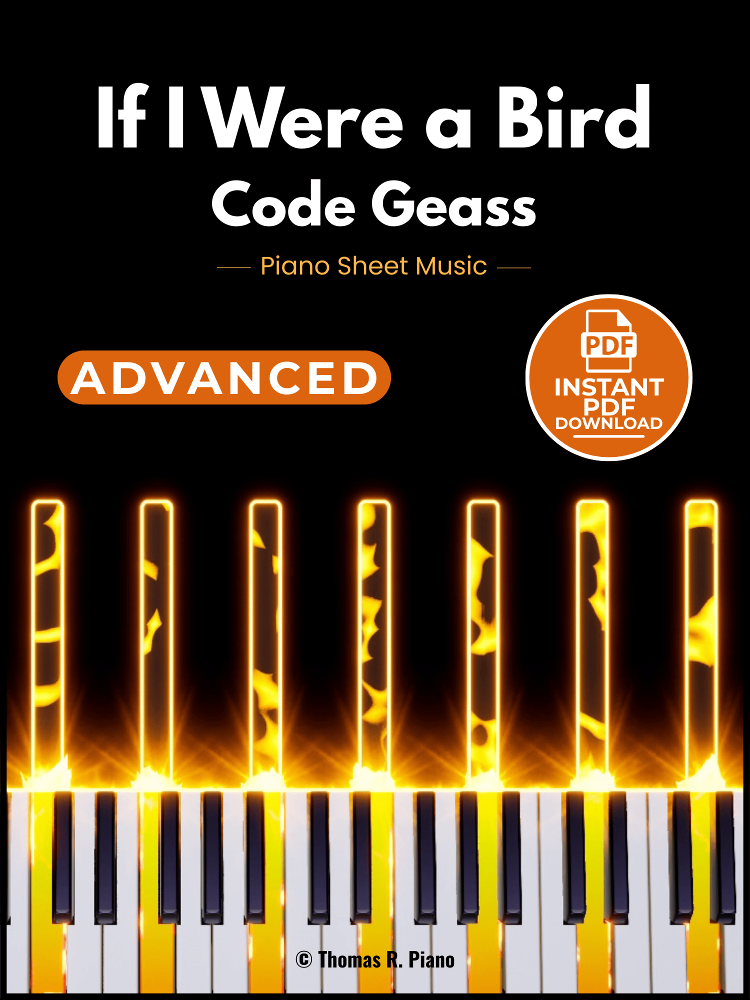 Code Geass Bird If I Were a Bird - Code Geass • Advanced Piano Sheet Music