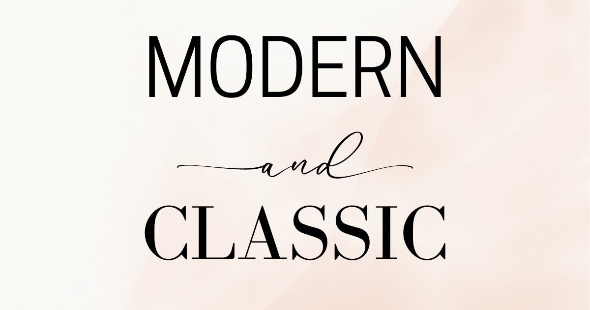 Font pairing idea #2: Modern and classic