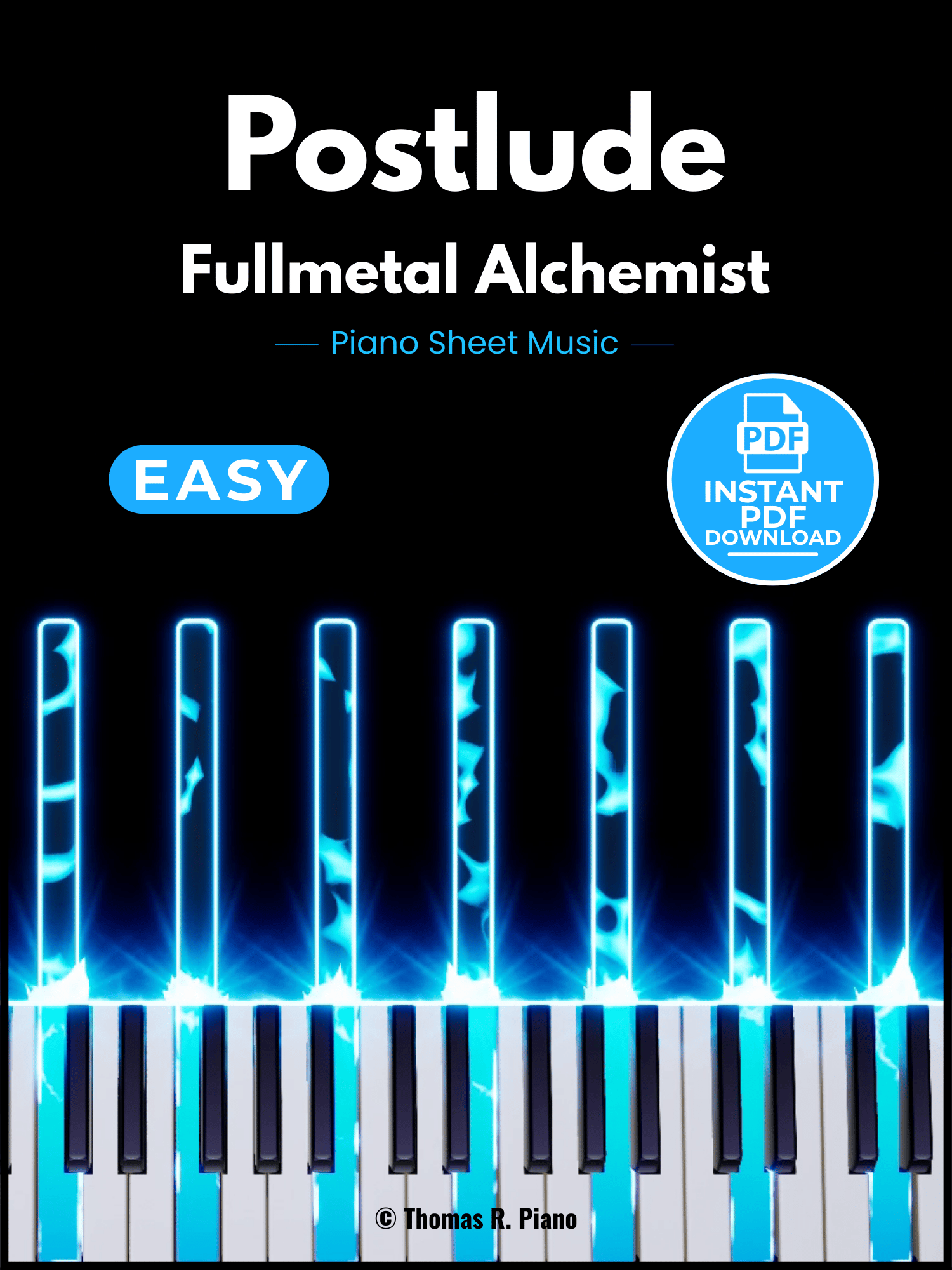 Postlude - Fullmetal Alchemist Brotherhood • Easy Piano Sheet Music