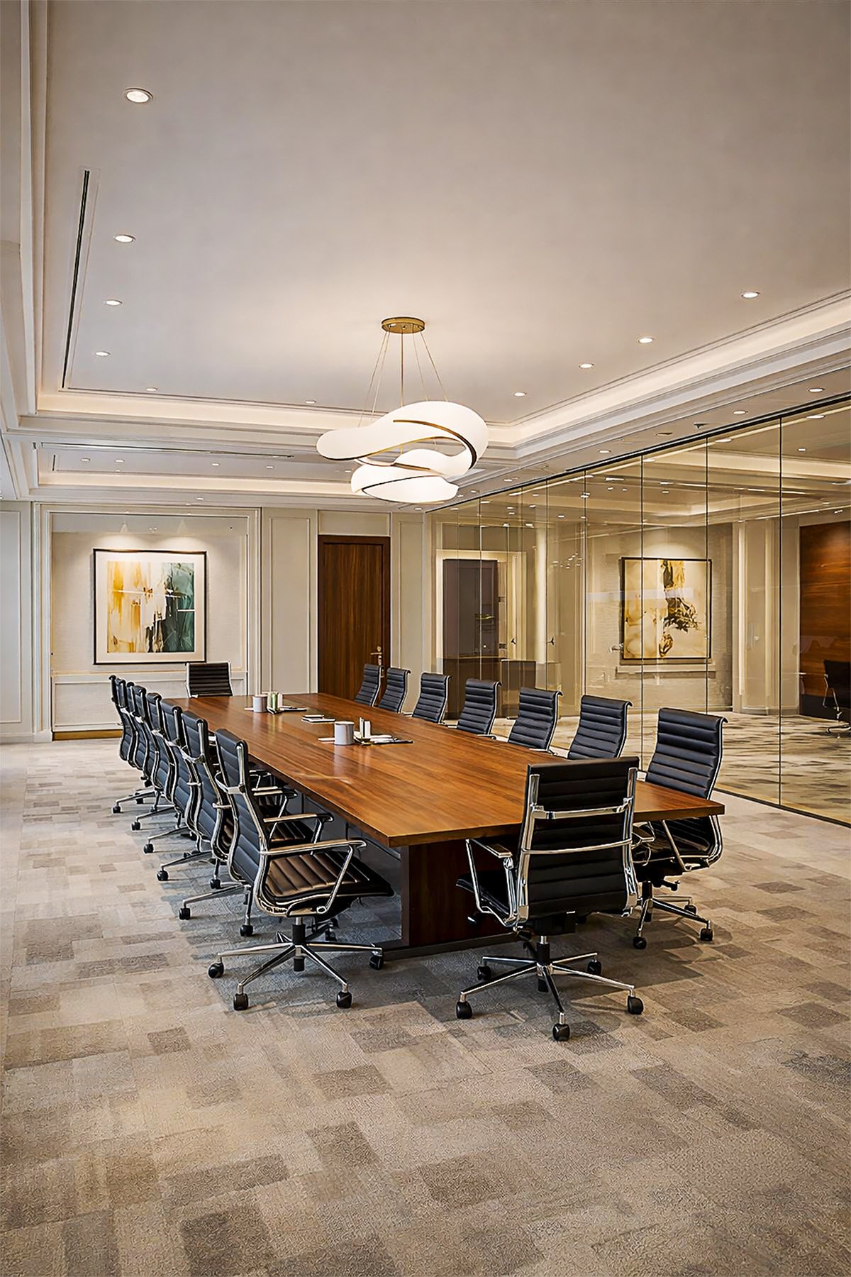 luxury office lounge, executive lounge interior, skyline office design, modern corporate interior, panoramic glass office, marble floor office, leather sofa office, high end workspace, architectural visualization, 8k interior render