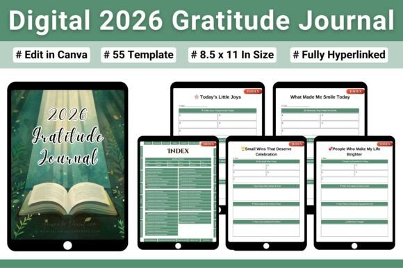 Digital 2026 Gratitude Journal