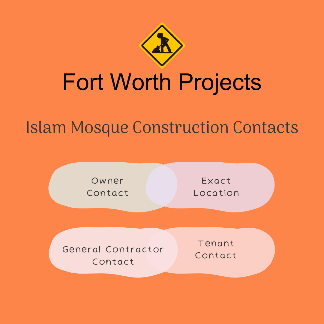 Construction companies involved in Islamic mosque construction projects in Fort Worth.