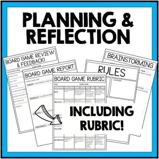 Board Game Project Based Learning Templates + STEM Activities Math Craftivity