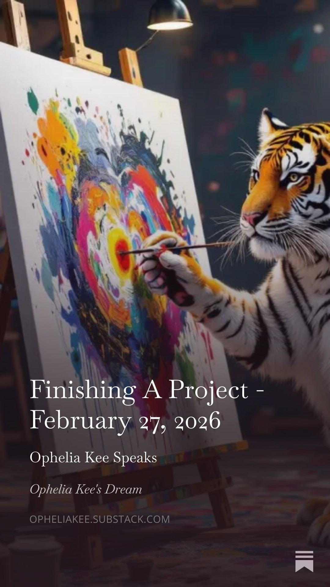 Finishing a Project by Ophelia Kee