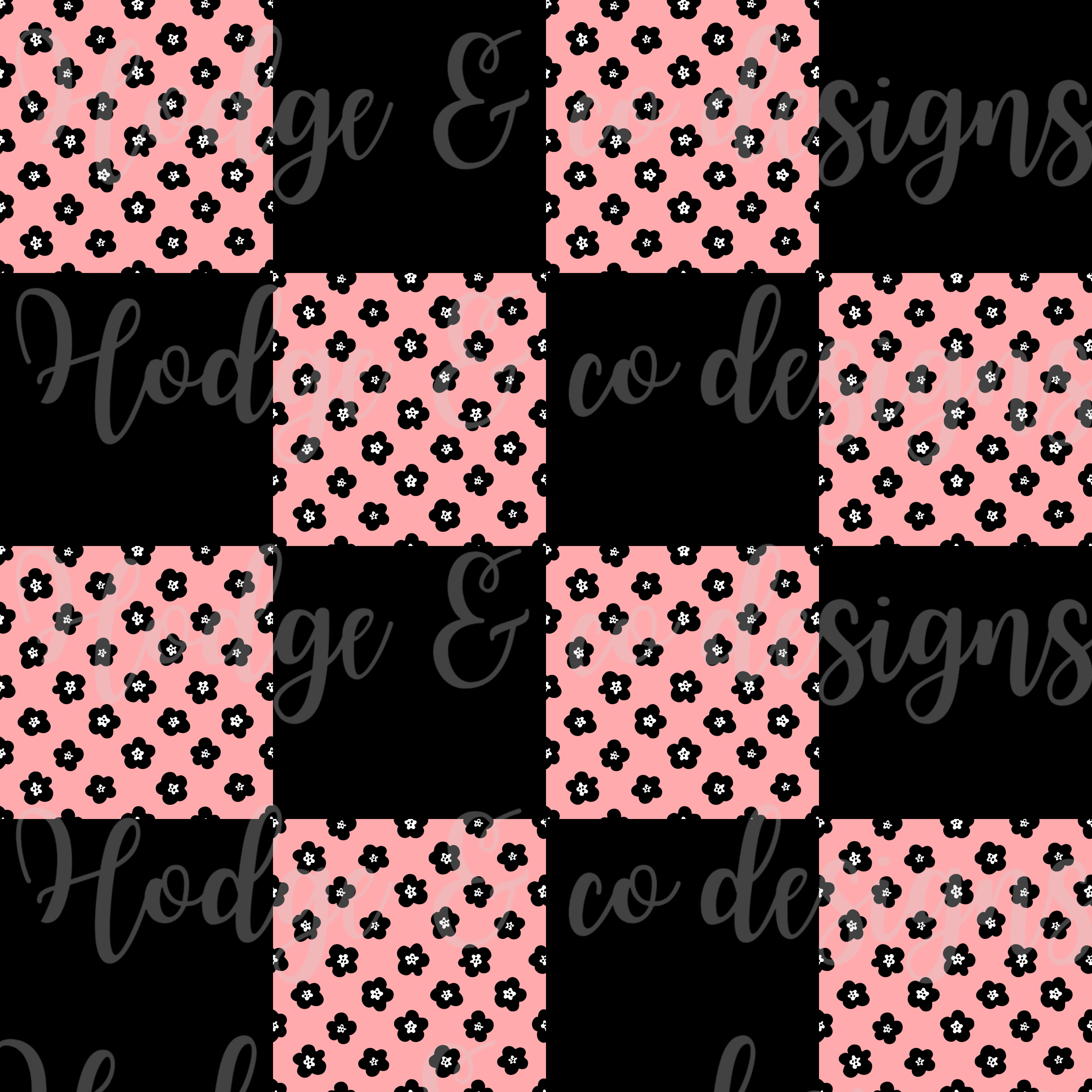Floral checkered seamless - Payhip