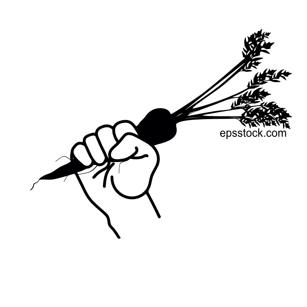 hand holding a carrot