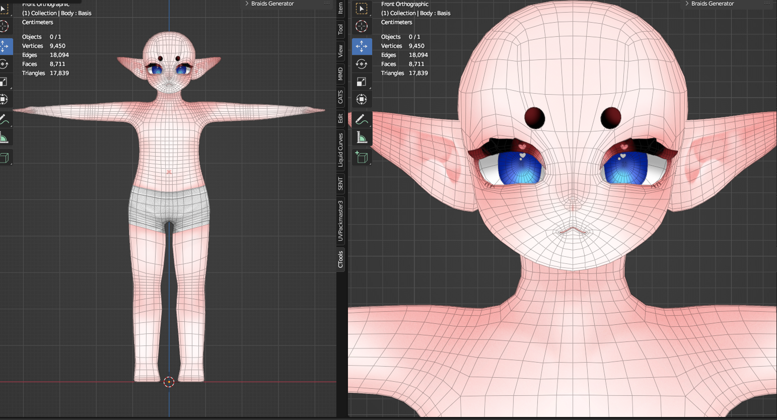 GM's Chibi Base [VRCFT] V3 VrChat Body Base