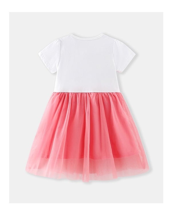 Toddler girls sequin flower tulle party dress 2 to 7 years