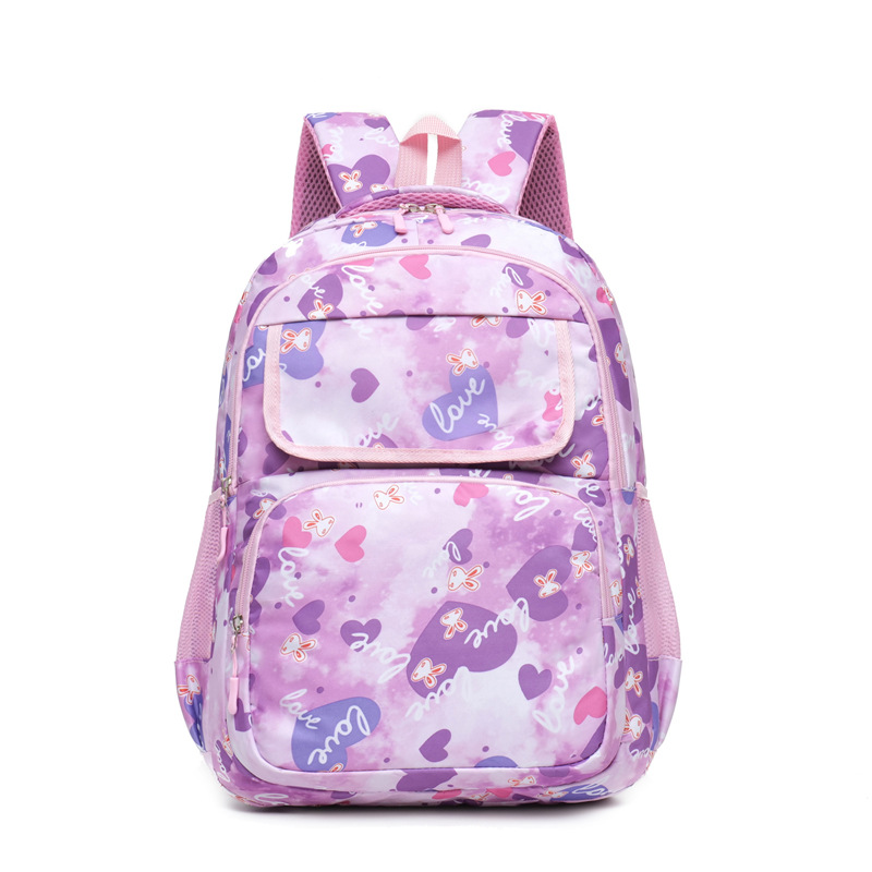 High capacity cartoon school backpack with colorful lightweight design