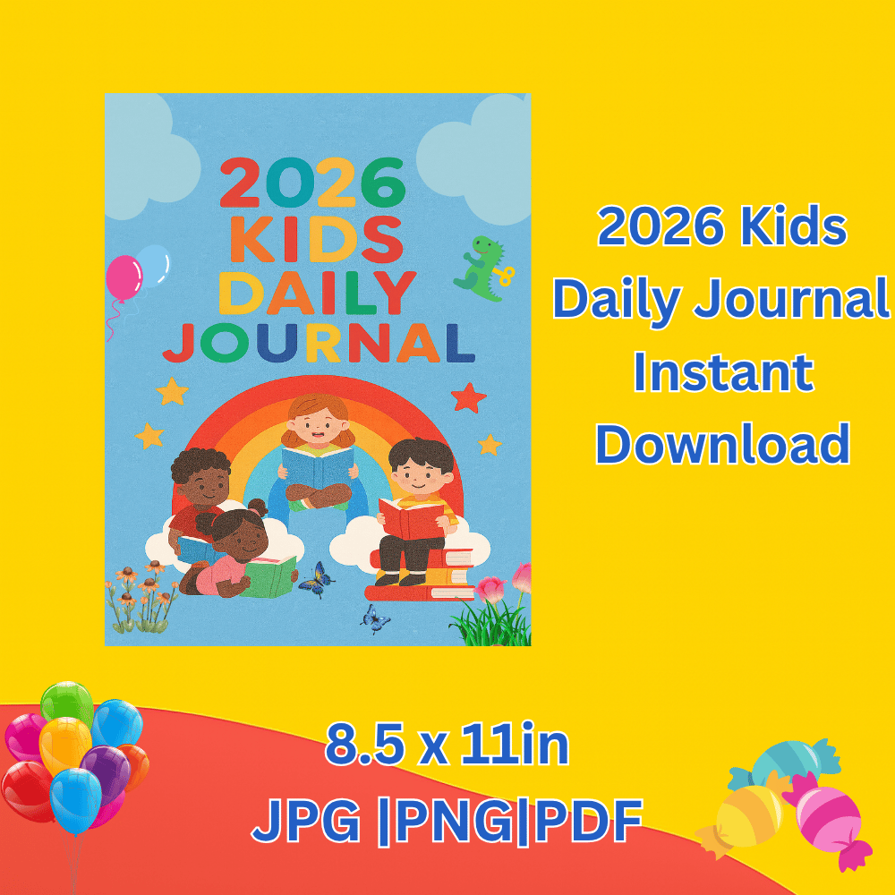 Fun daily planner for children 2026 PDF printable
